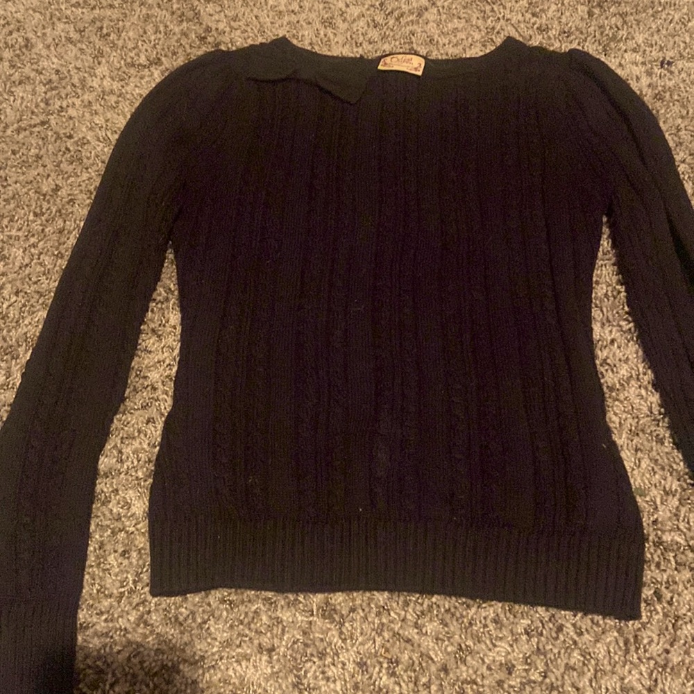 Lost Queen Black Sweater with Bow